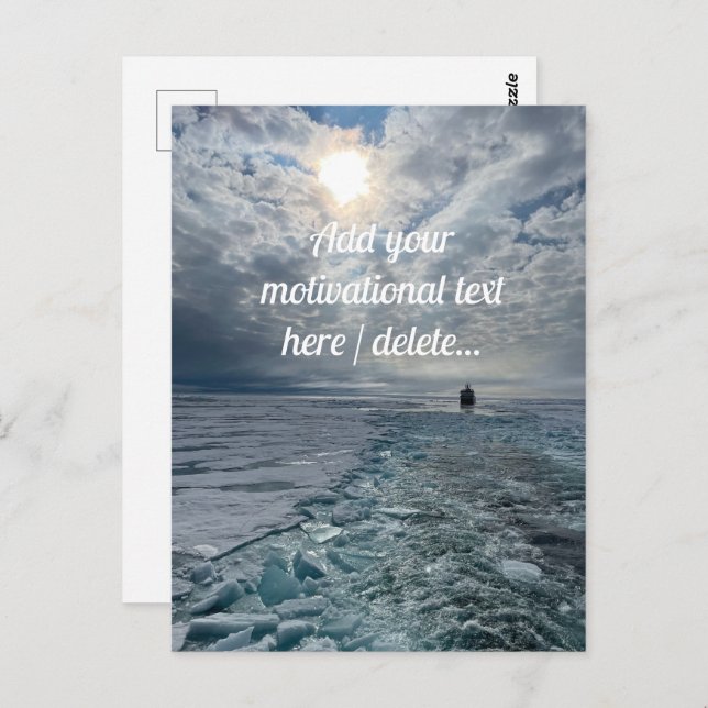 Landschaft des Arktischen Ozeans, Fotografie, kund Postkarte (Vorne/Hinten)