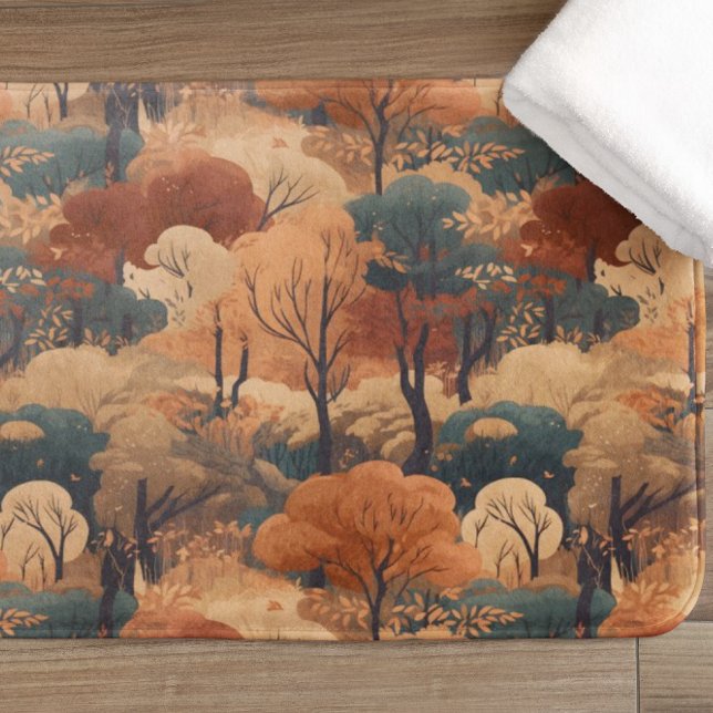 Landschaft des bebauten Herbstwaldes - Rustikales  Badematte (Von Creator hochgeladen)