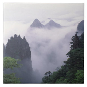 Landschaft des Berges Huangshan (Gelber Berg) in Fliese