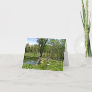 Landschaft des beruhigenden Sees Feiertagskarte