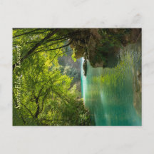 Landschaft des Flusses Elsa, Toskana Postkarte