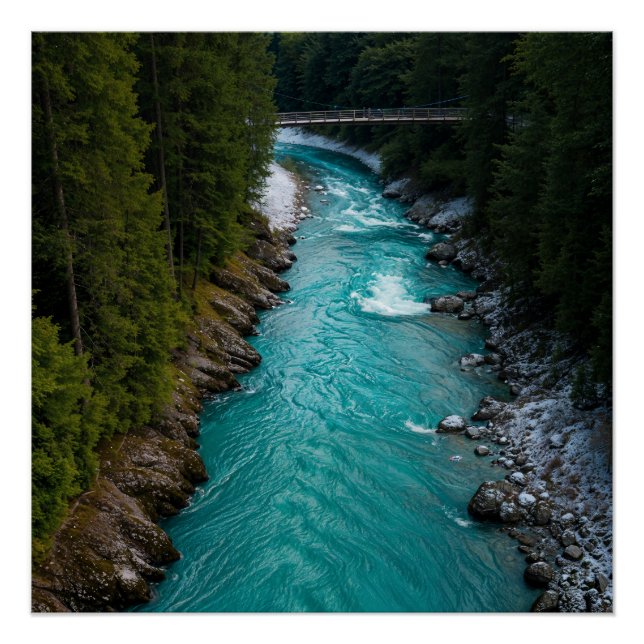 Landschaft des Gebirges Poster (Vorderseite)