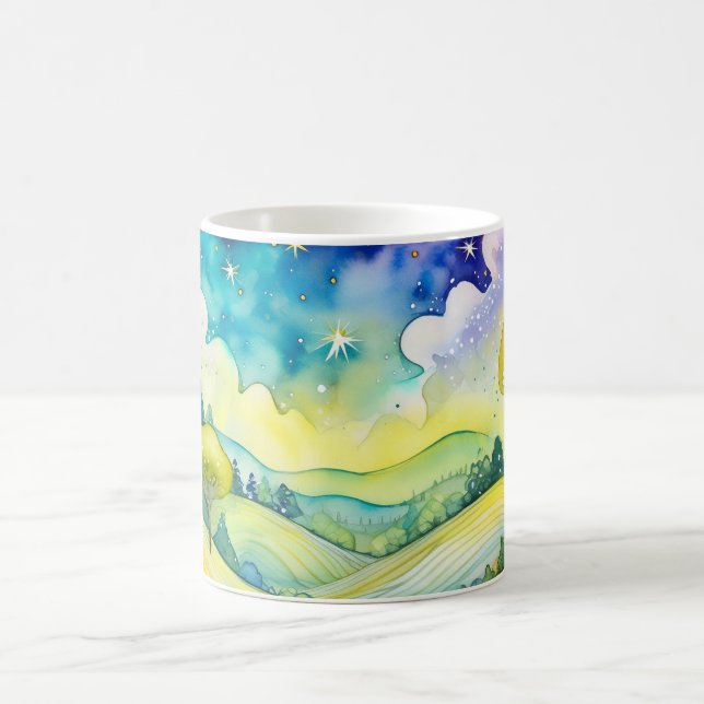 Landschaft des Glücks Kaffeetasse (Mittel)