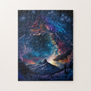 Landschaft des kosmischen Gebirges Puzzle