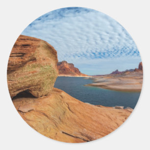 Landschaft des Lake Powell Runder Aufkleber