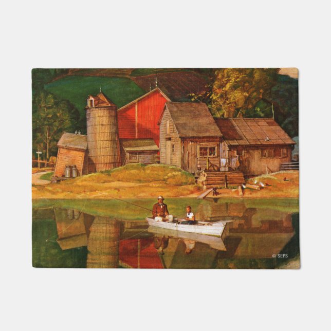 Landschaft des Landschaftsparks von Mead Schäffer Fußmatte (Vorderseite)