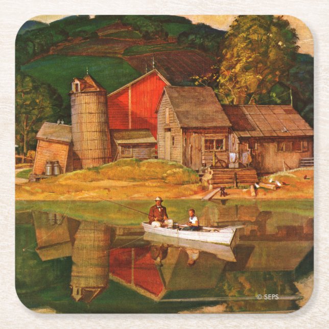 Landschaft des Landschaftsparks von Mead Schäffer Rechteckiger Pappuntersetzer (Vorderseite)