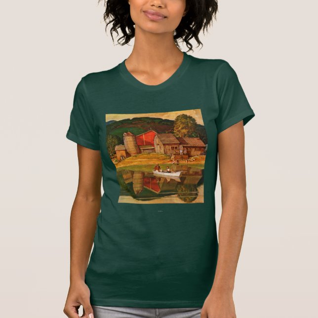 Landschaft des Landschaftsparks von Mead Schäffer T-Shirt (Vorderseite)