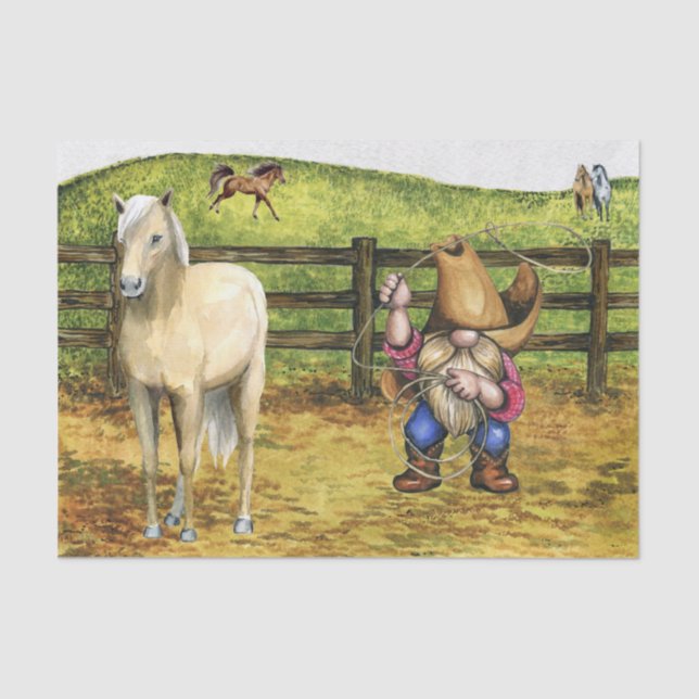 Landschaft des Landsmanns Cowboy Gnome Landschaft Seidenpapier (Vorderseite)