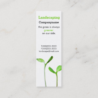 Landschaft des Lawncare Gesetz grüne Sprossen Mini Visitenkarte
