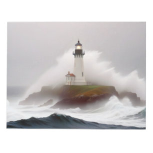 Landschaft des Leuchtturms Küste Ozean Waves Lands Notizblock