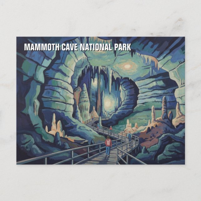 Landschaft des Mammoth Cave Nationalparks Postkarte (Vorderseite)