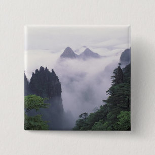Landschaft des Mt. Huangshan (Gelber Berg) in Button