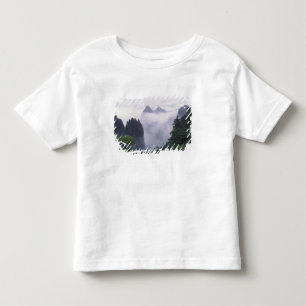 Landschaft des Mt. Huangshan (Gelber Berg) in Kleinkind T-shirt