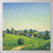 Landschaft des Pointillism-Dorfes