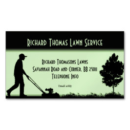 Landschaft des Rasendienstes Magnetische Wirtschaf Magnetische Visitenkarte