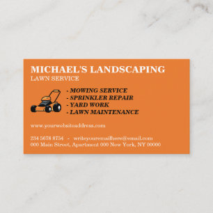 Landschaft des Rasendienstes Visitenkarte