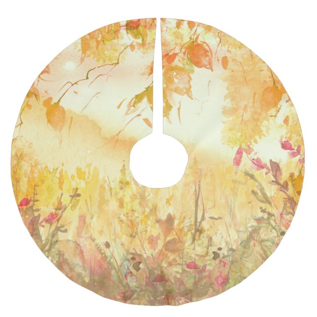 Landschaft des Regenwaldes Kunst, Dichtung und Mus Polyester Weihnachtsbaumdecke (Vorderseite)