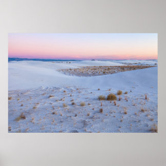 Landschaft des White Sands National Park bei Sonne Poster