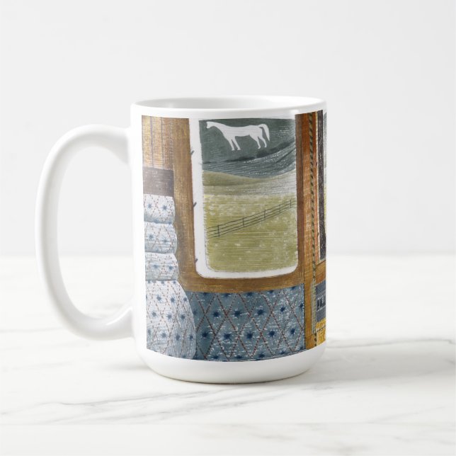 Landschaft des Zuges durch Eric ravilious Kaffeetasse (Links)