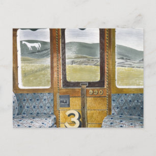Landschaft des Zuges durch Eric ravilious Postkarte