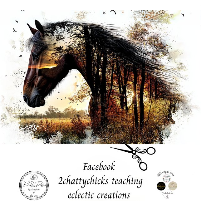 Landschaft Doppelexponierung Pferd & Wald Seidenpapier (Von Creator hochgeladen)