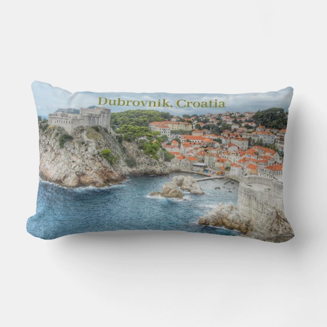 Landschaft Dubrovnik Süd Kroatien Lendenkissen (Vorderseite)