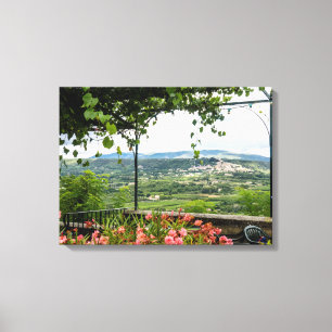 Landschaft einer ländlichen Stadt, Frankreich Leinwanddruck