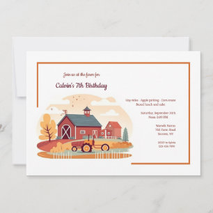 Landschaft eines Bauernhofs Einladung