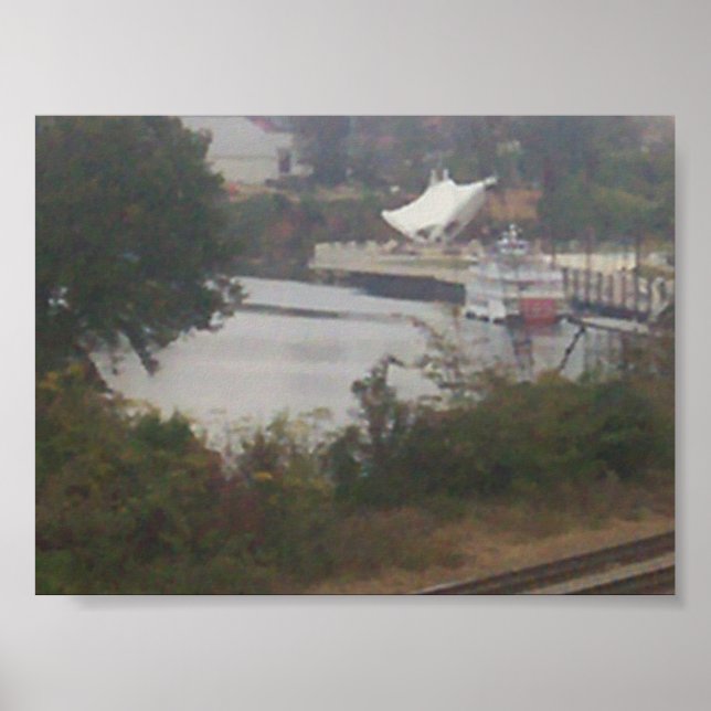 Landschaft, Fähre mit einem Gegenstand Poster (Vorne)