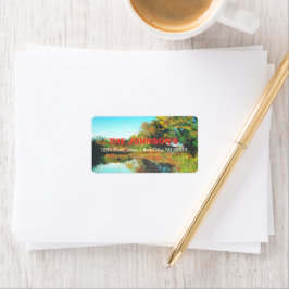 Landschaft Fluss Trees Feine Kunst Adressaufkleber