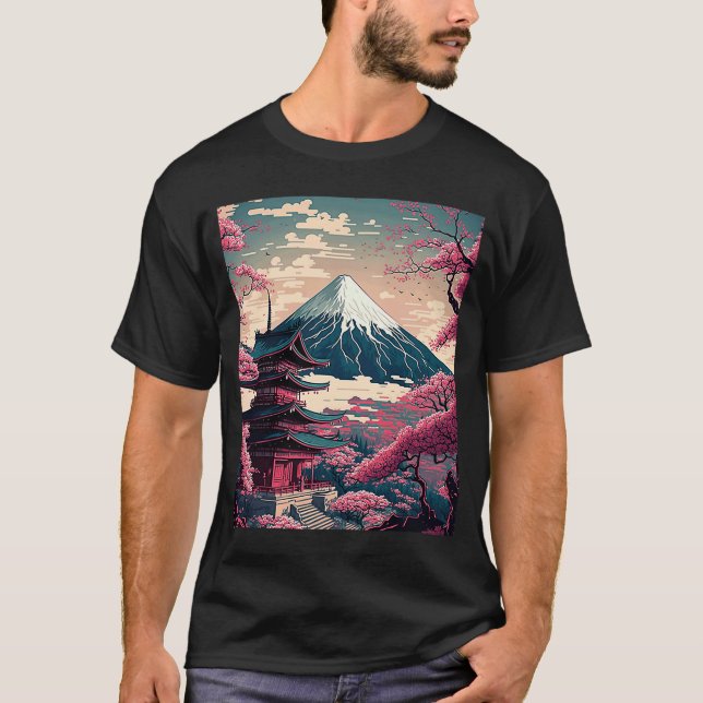 Landschaft Fujisan 1 T-Shirt (Vorderseite)