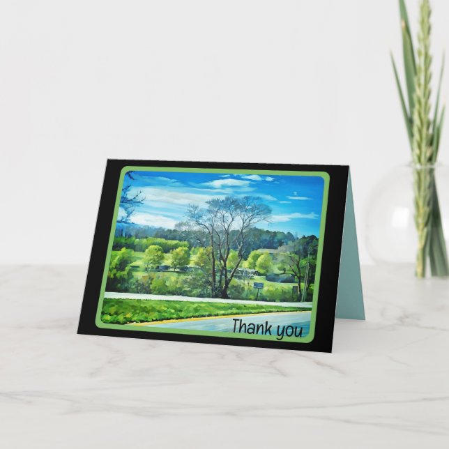 Landschaft geklappt dank Karte (Vorderseite)