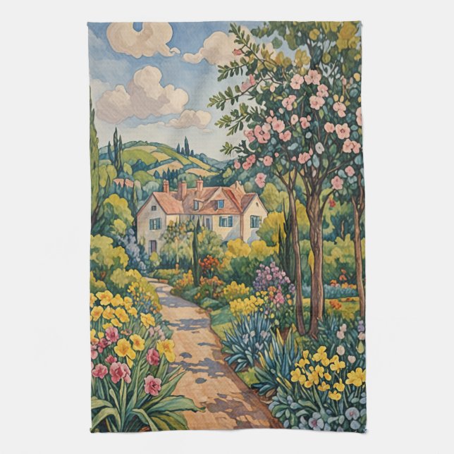Landschaft Haven Geschirrtuch (Vertikal)