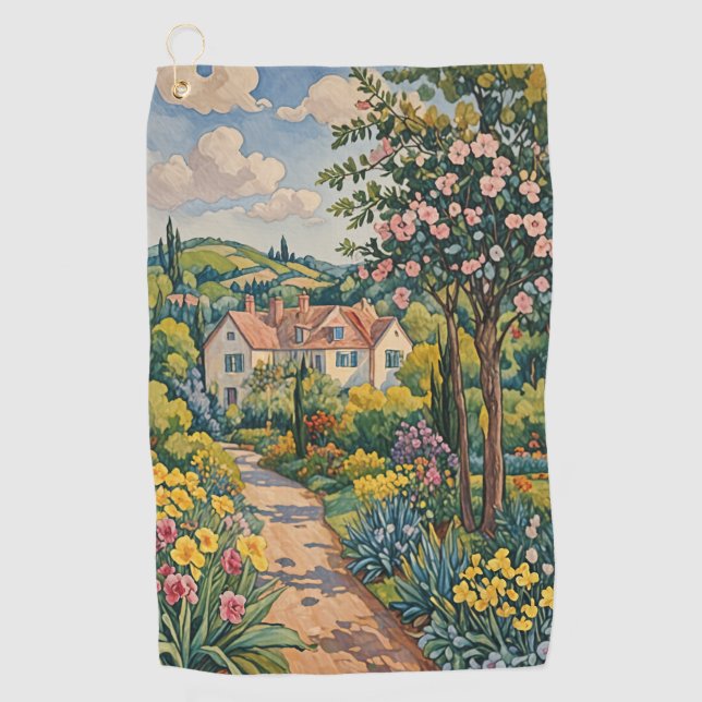 Landschaft Haven Golfhandtuch (Vorderseite)