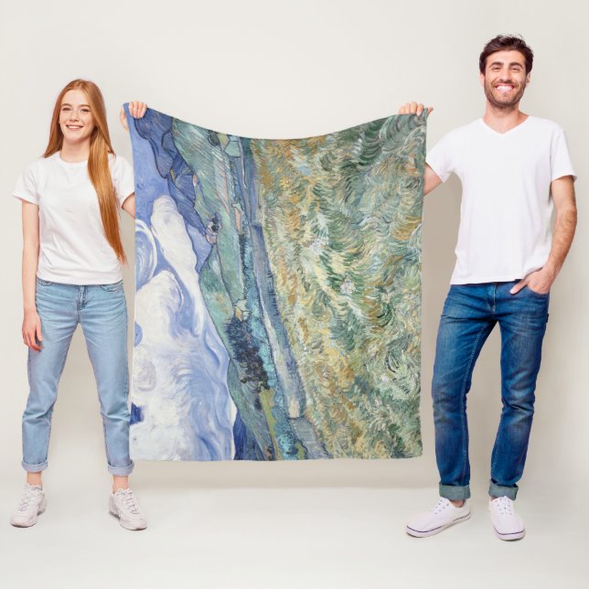 Landschaft hinter Saint-Paul Vincent van Gogh Fleecedecke (Beispiel)