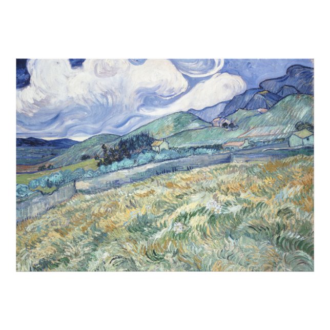 Landschaft hinter Saint-Paul Vincent van Gogh Fotodruck (Vorne)
