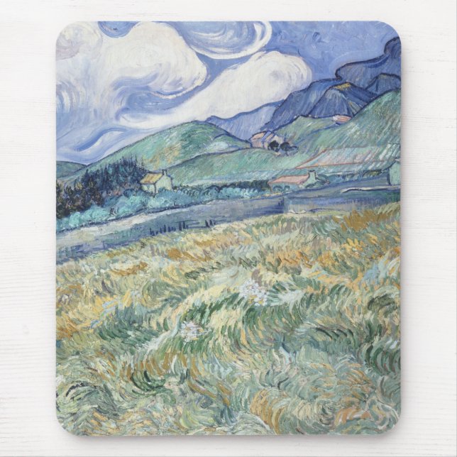 Landschaft hinter Saint-Paul Vincent van Gogh Mousepad (Vorne)
