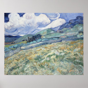 Landschaft hinter Saint-Paul Vincent van Gogh Poster