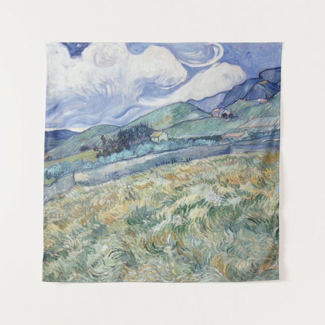Landschaft hinter Saint-Paul Vincent van Gogh Wandteppich (Vorderseite)