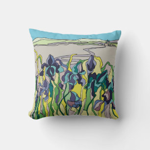 Landschaft im Bleiglasstil Kissen