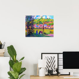 Landschaft im Chaponval Camille Pissarro 1880 Poster