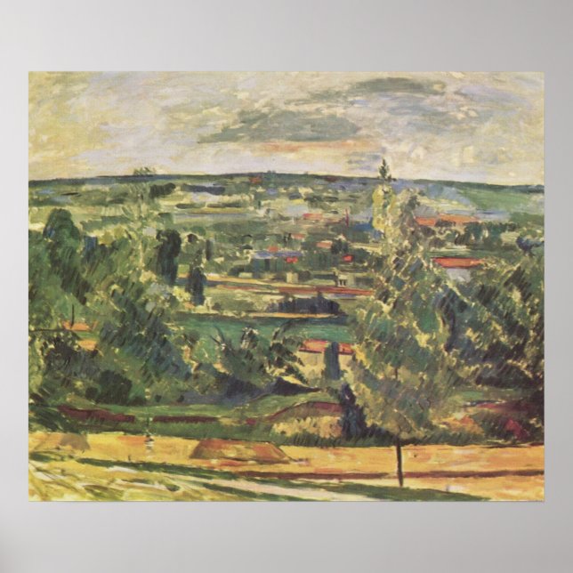 Landschaft im Jas-de-Bouffan - Paul Cezanne Poster (Vorne)