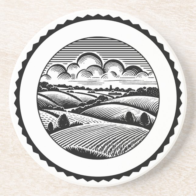 Landschaft im ländlichen Raum 04 Getränkeuntersetzer (Vorne)