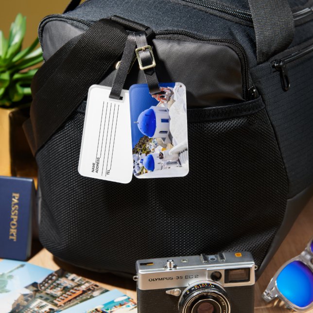 Landschaft im Oia Gepäckstück Gepäckanhänger (Vorderseite & Rückseite)