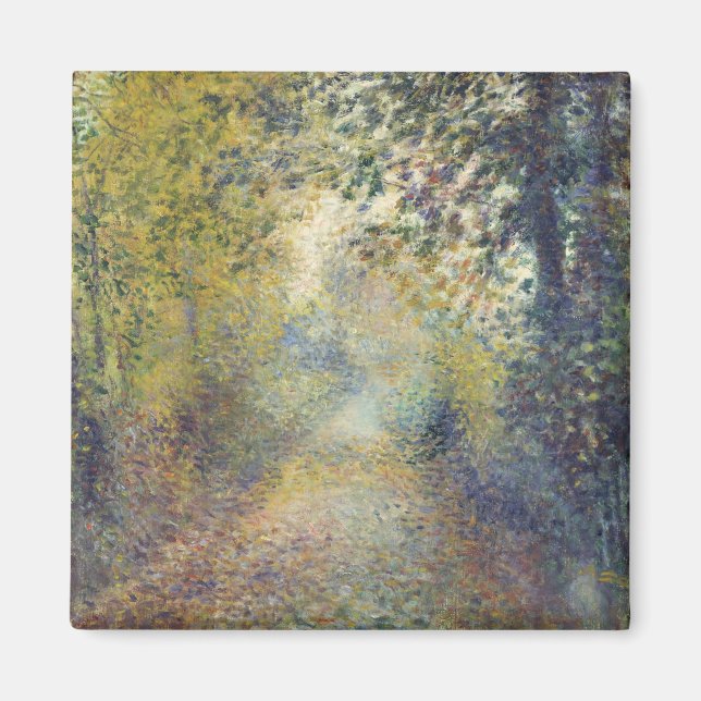 Landschaft im Wald (von Pierre-Auguste Renoir) Magnet (Vorne)