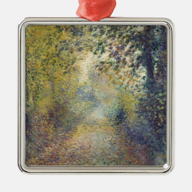 Landschaft im Wald (von Pierre-Auguste Renoir) Ornament Aus Metall (Vorne)