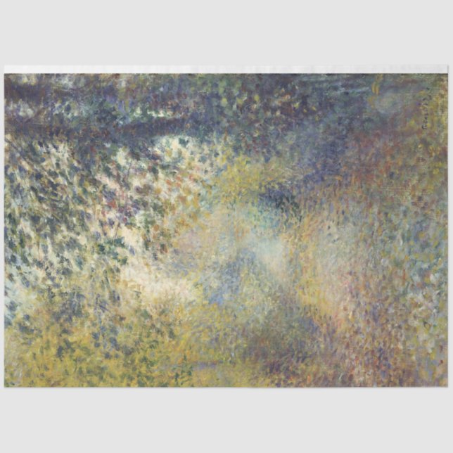 Landschaft im Wald (von Pierre-Auguste Renoir) Seidenpapier (Vorderseite)