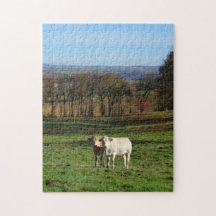 Landschaft im Winter, Frankreich Puzzle