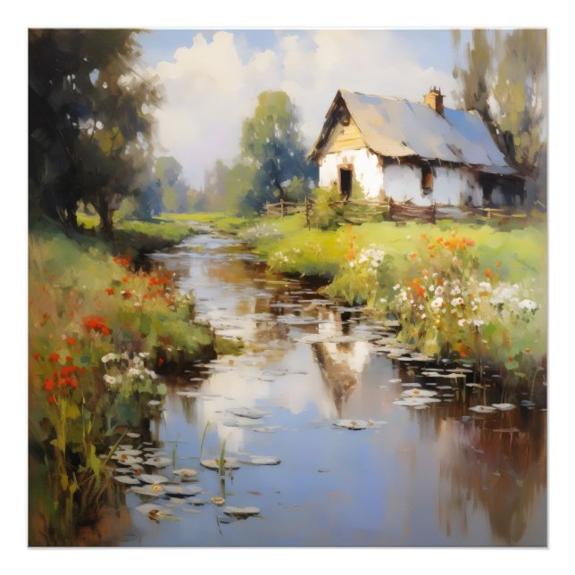 Landschaft Impressionismus Fotodruck (Vorne)